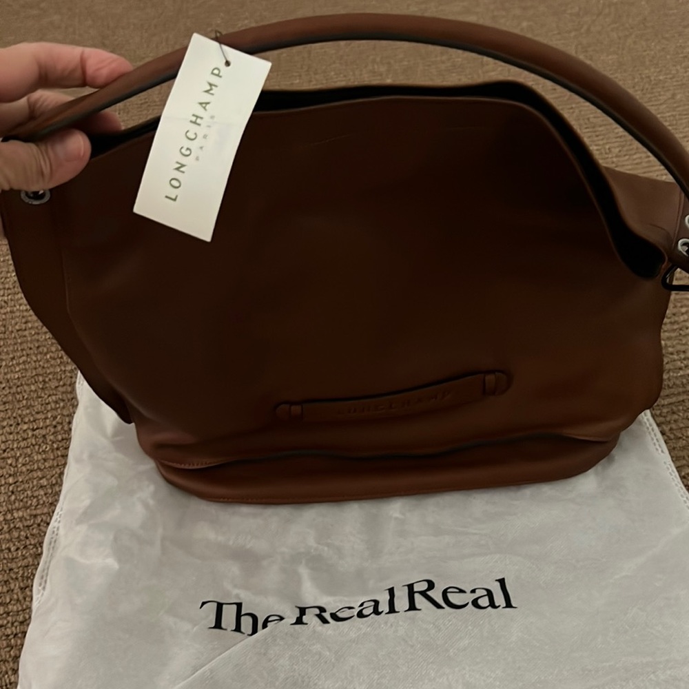 Longchamp NEW! Tags on! Gorgeous saddle colored leather!